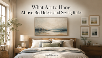 What Art to Hang Above Bed Ideas and Sizing Rules