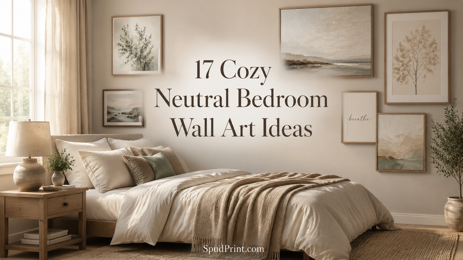 17 Cozy Neutral Bedroom Wall Art Ideas