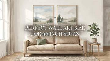 Perfect Wall Art Size for 90 Inch Sofas