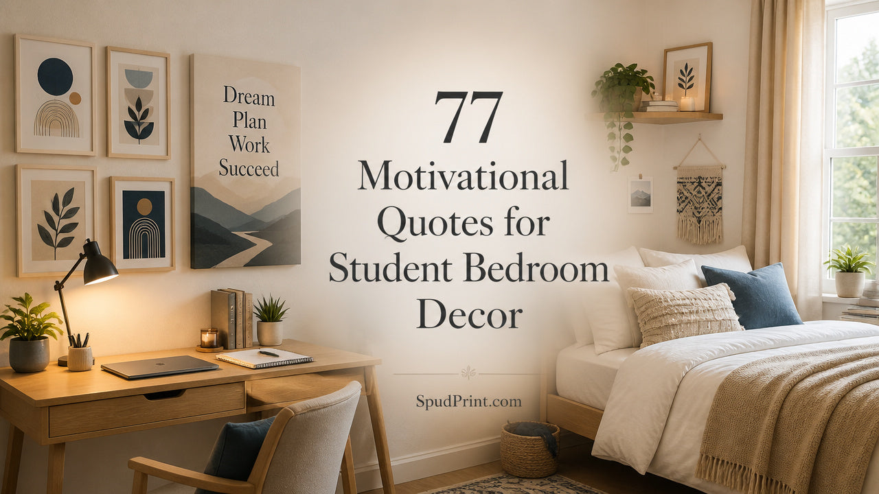 77 Motivational Quotes for Student Bedroom Decor – SpudPrint