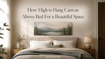 How High to Hang Canvas Above Bed For a Beautiful Space