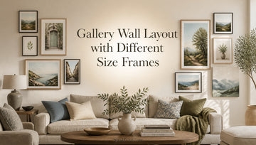 Gallery Wall Layout with Different Size Frames