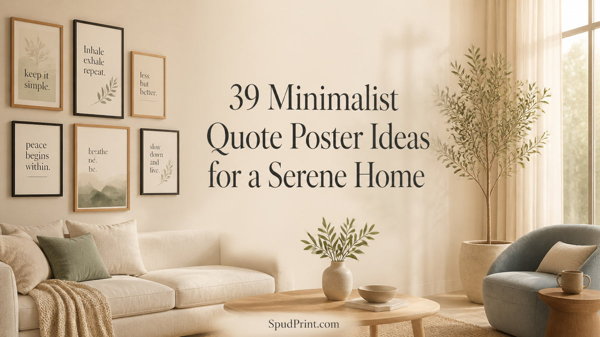 39 Minimalist Quote Poster Ideas for a Serene Home