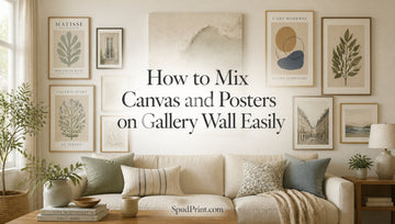 How to Mix Canvas and Posters on Gallery Wall Easily