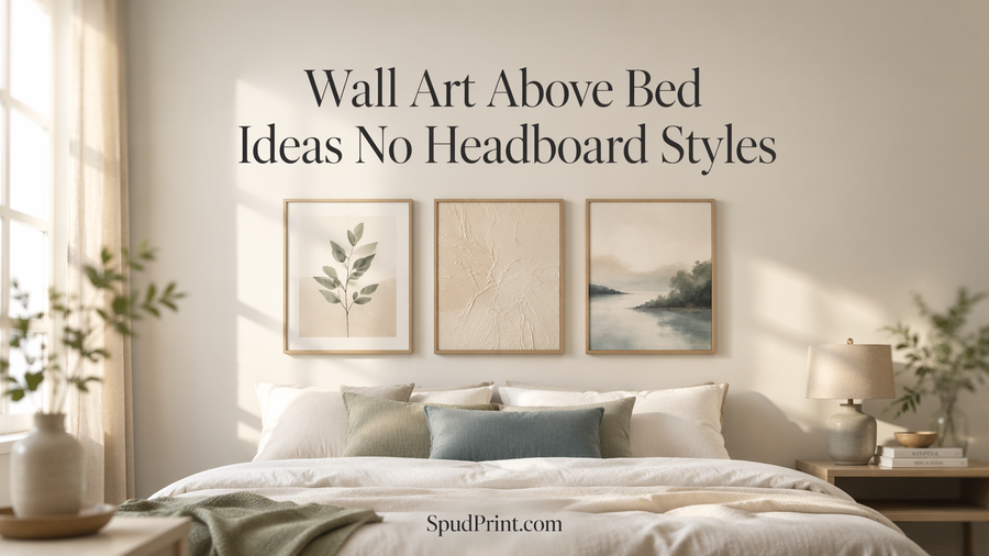 Wall Art Above Bed Ideas No Headboard Styles