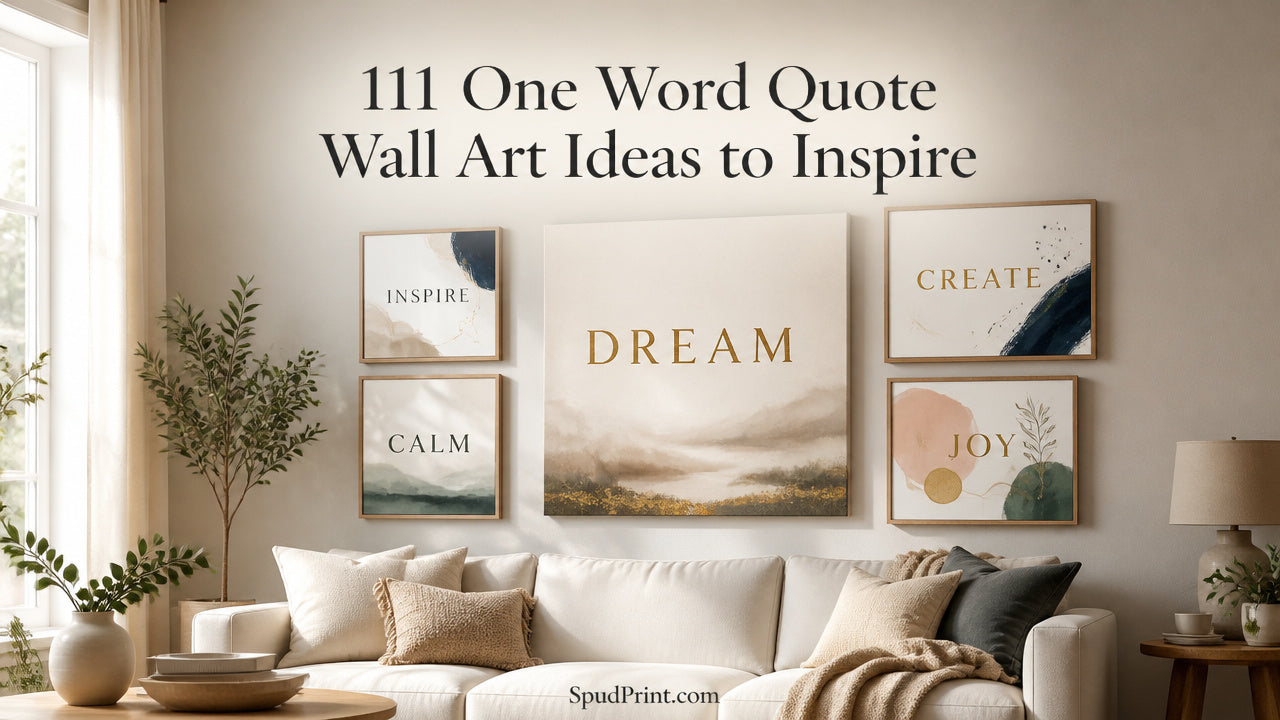 111 One Word Quote Wall Art Ideas to Inspire