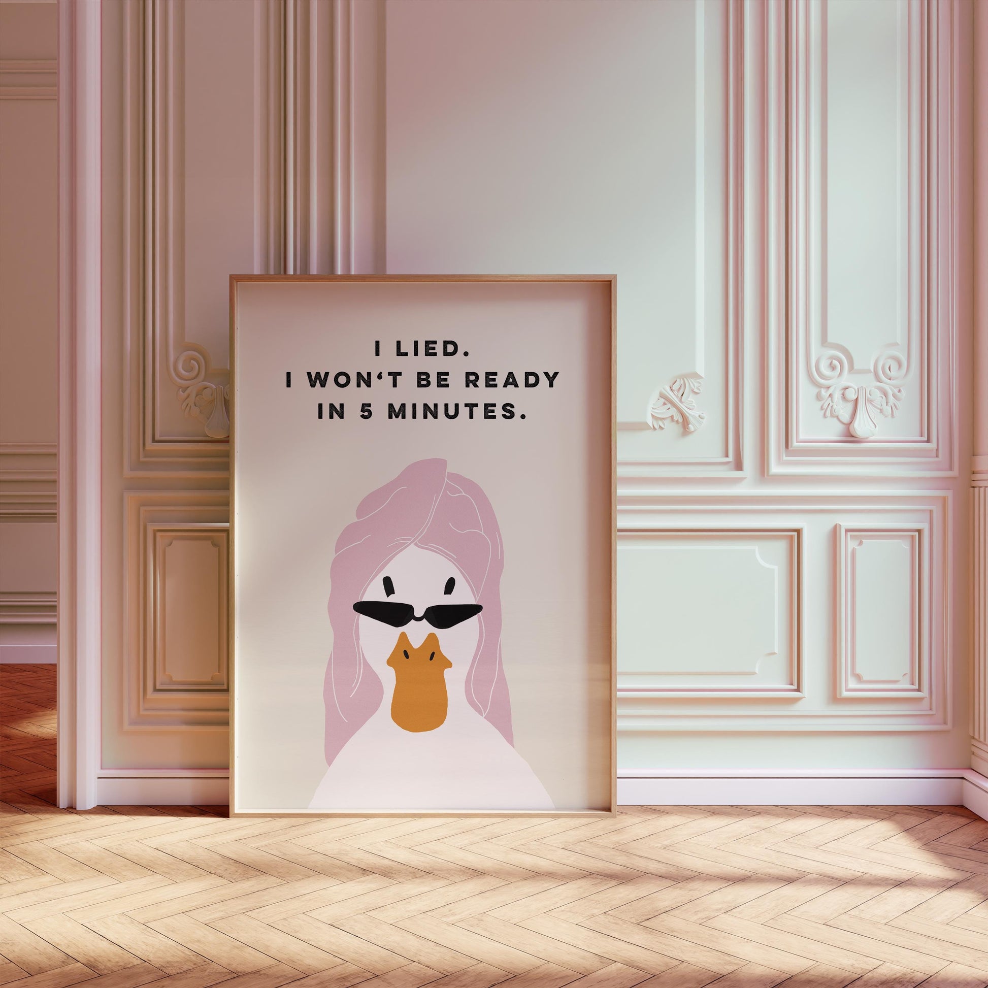 Funny Duck Bathroom Wall Art Print – Sassy Quote Humor Poster