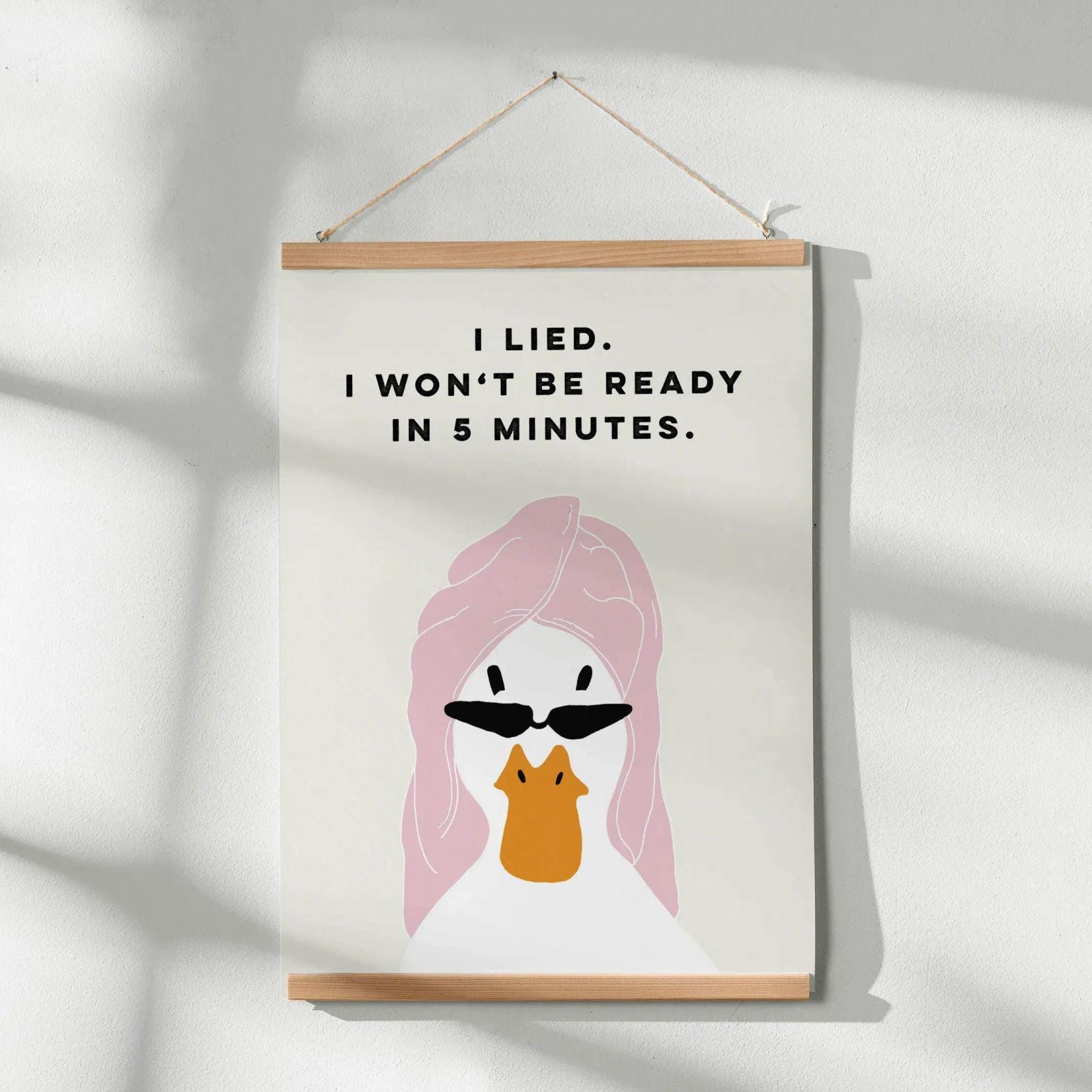Funny Duck Bathroom Wall Art Print – Sassy Quote Humor Poster
