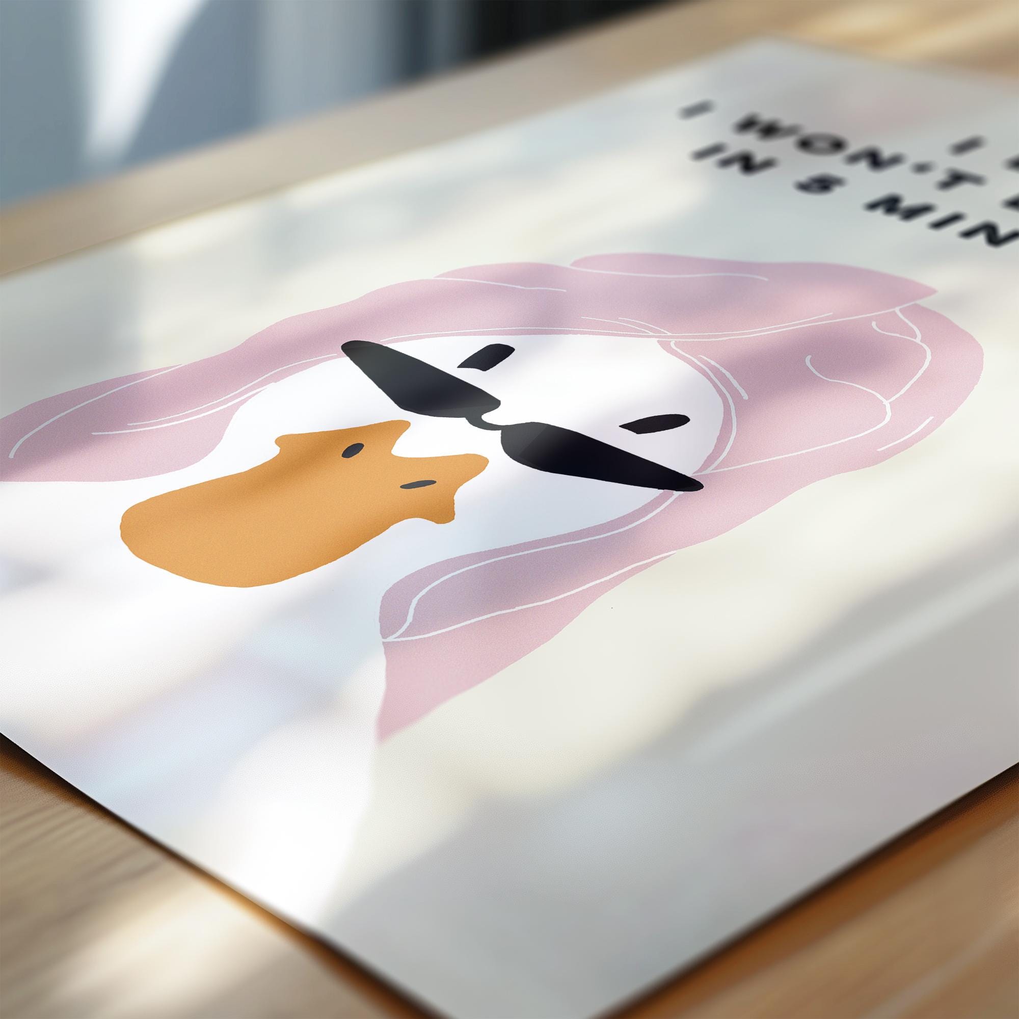 Funny Duck Bathroom Wall Art Print – Sassy Quote Humor Poster