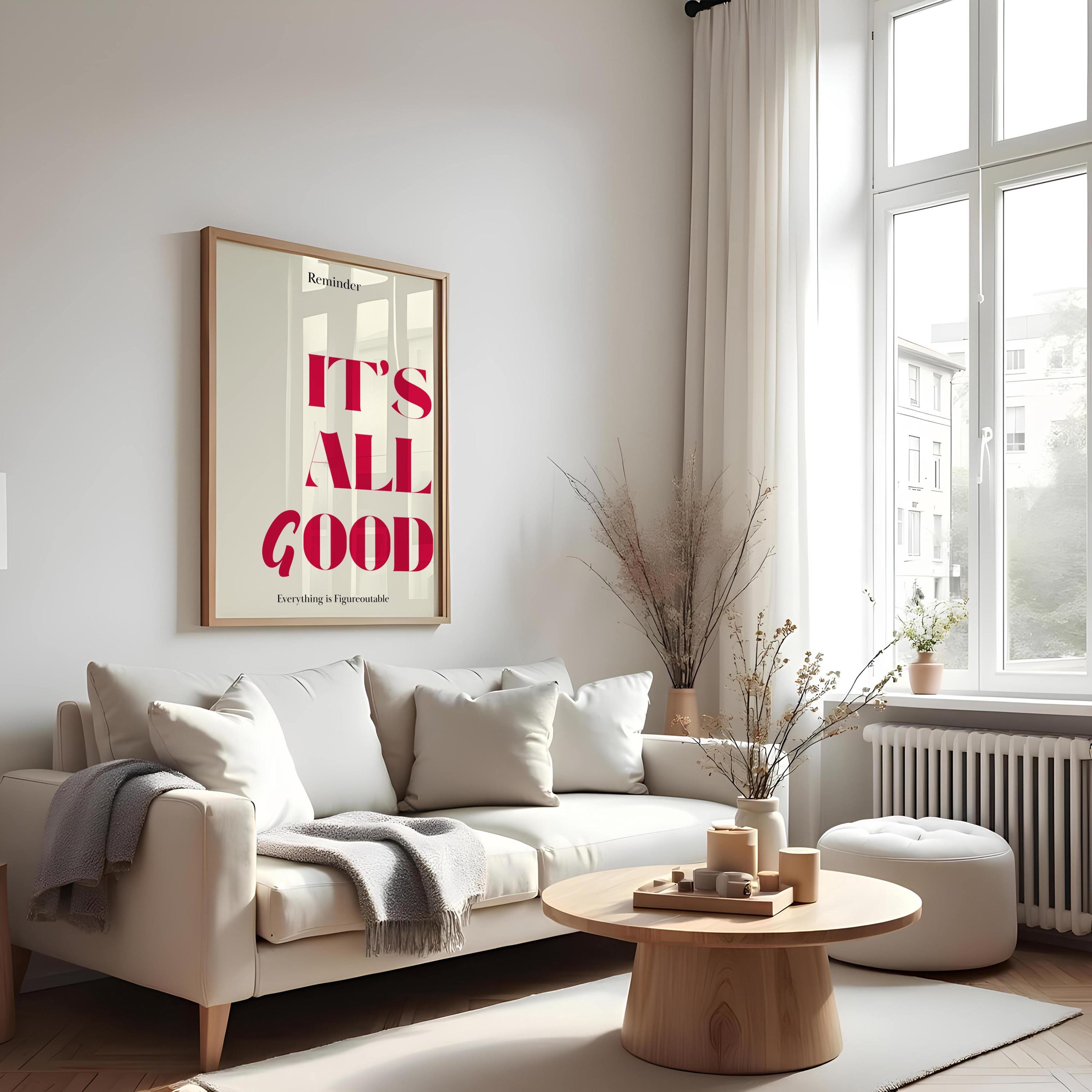 It’s All Good Poster – Retro Motivational Quote Wall Art Decor
