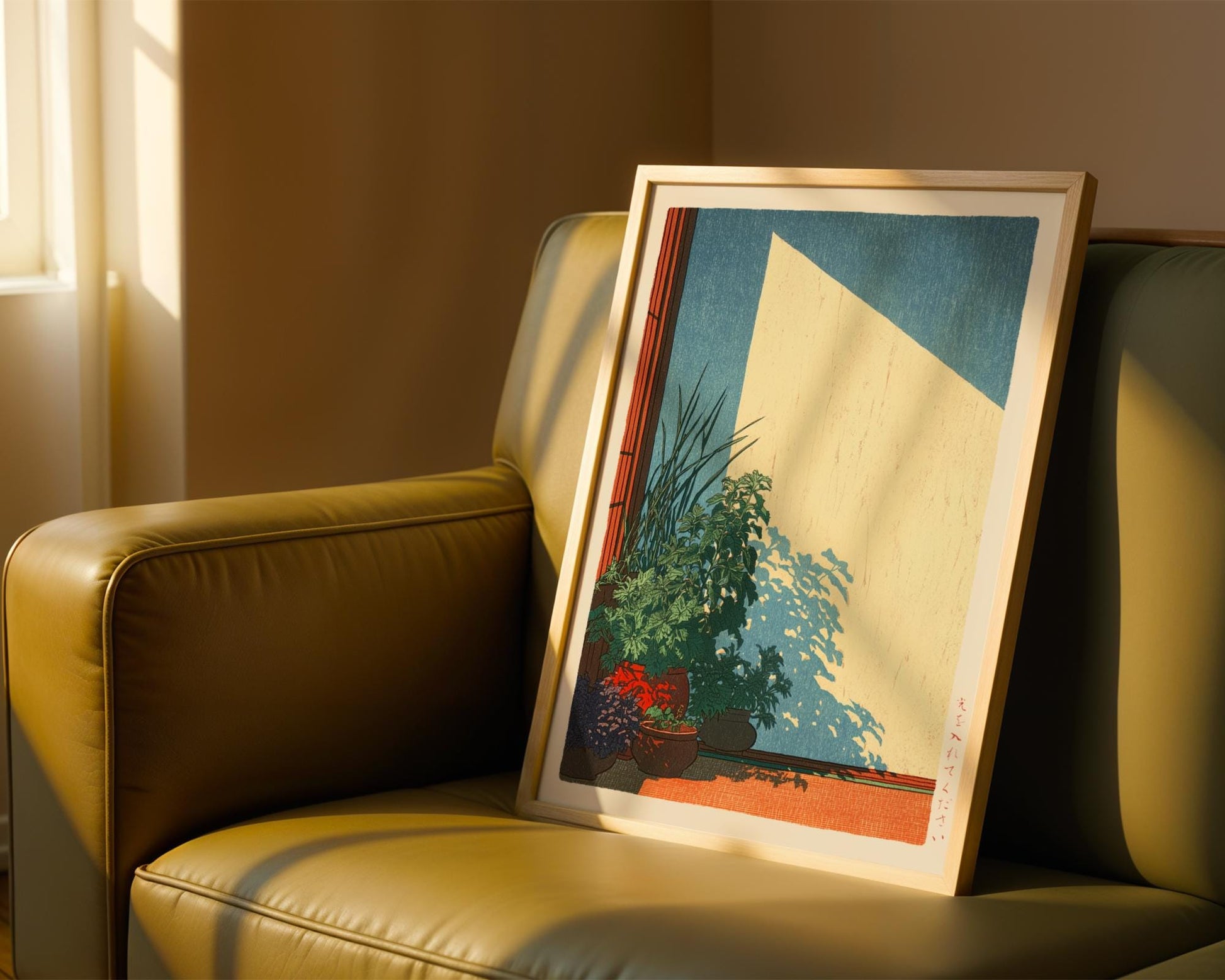Japanese Botanical Wall Art Print – Hasui Kawase Style Minimalist Nature Decor