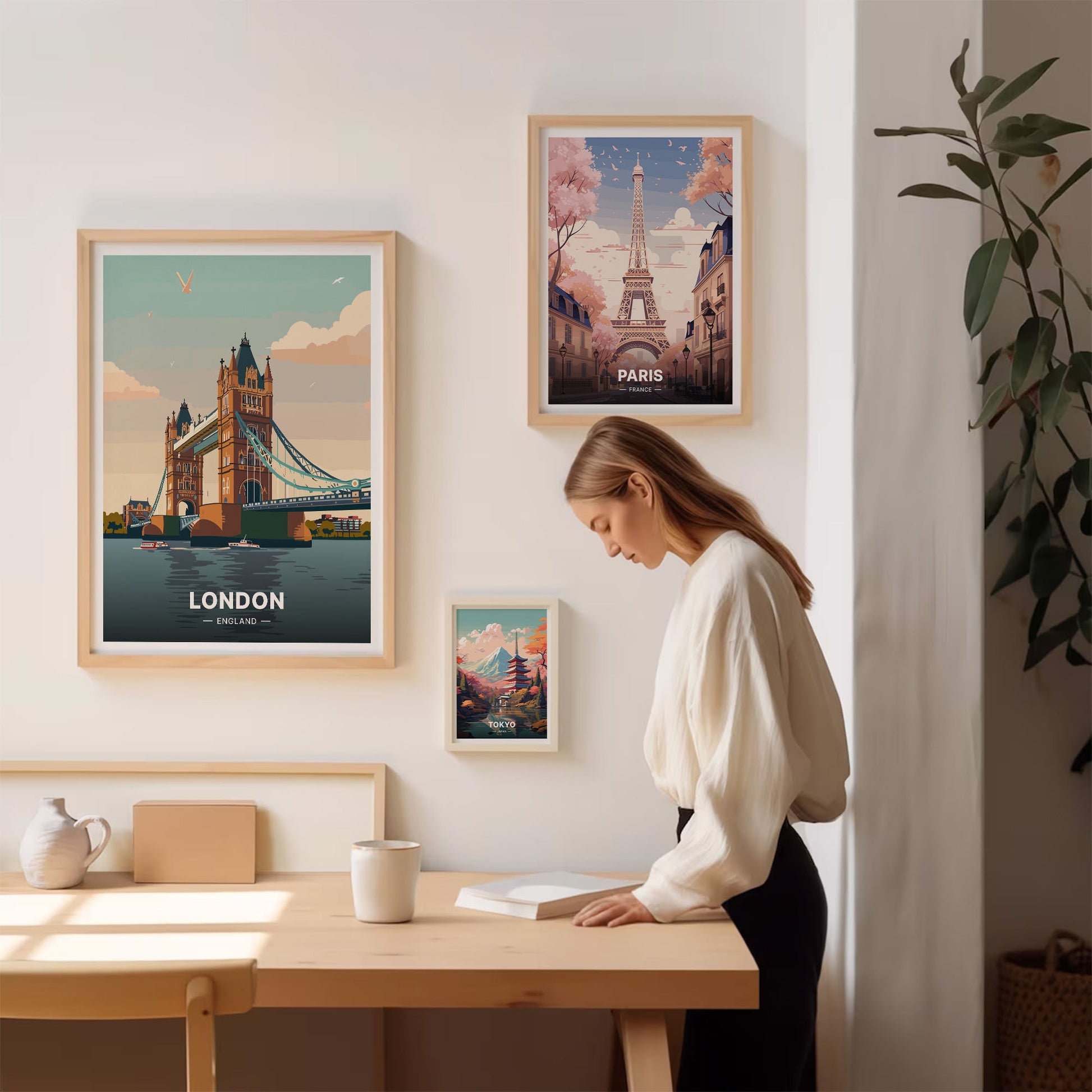 London Skyline Travel Wall Art Poster – British Cityscape Print Home Decor