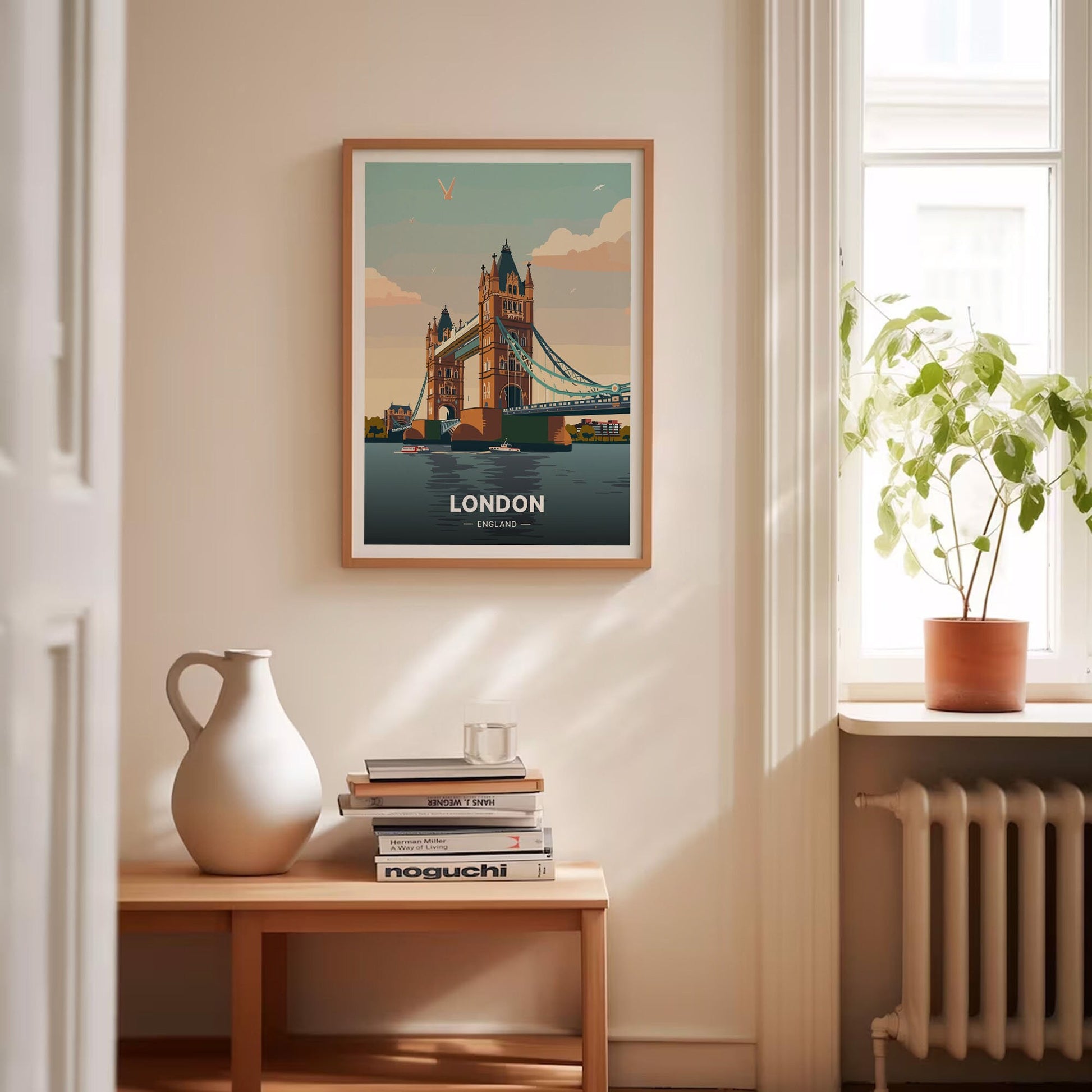 London Skyline Travel Wall Art Poster – British Cityscape Print Home Decor