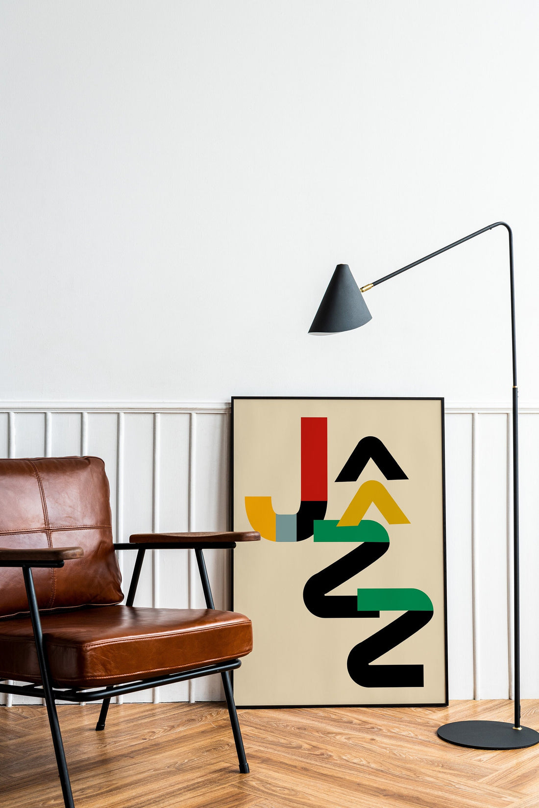 Mid Century Modern Jazz Print – Vintage Music Wall Art Poster