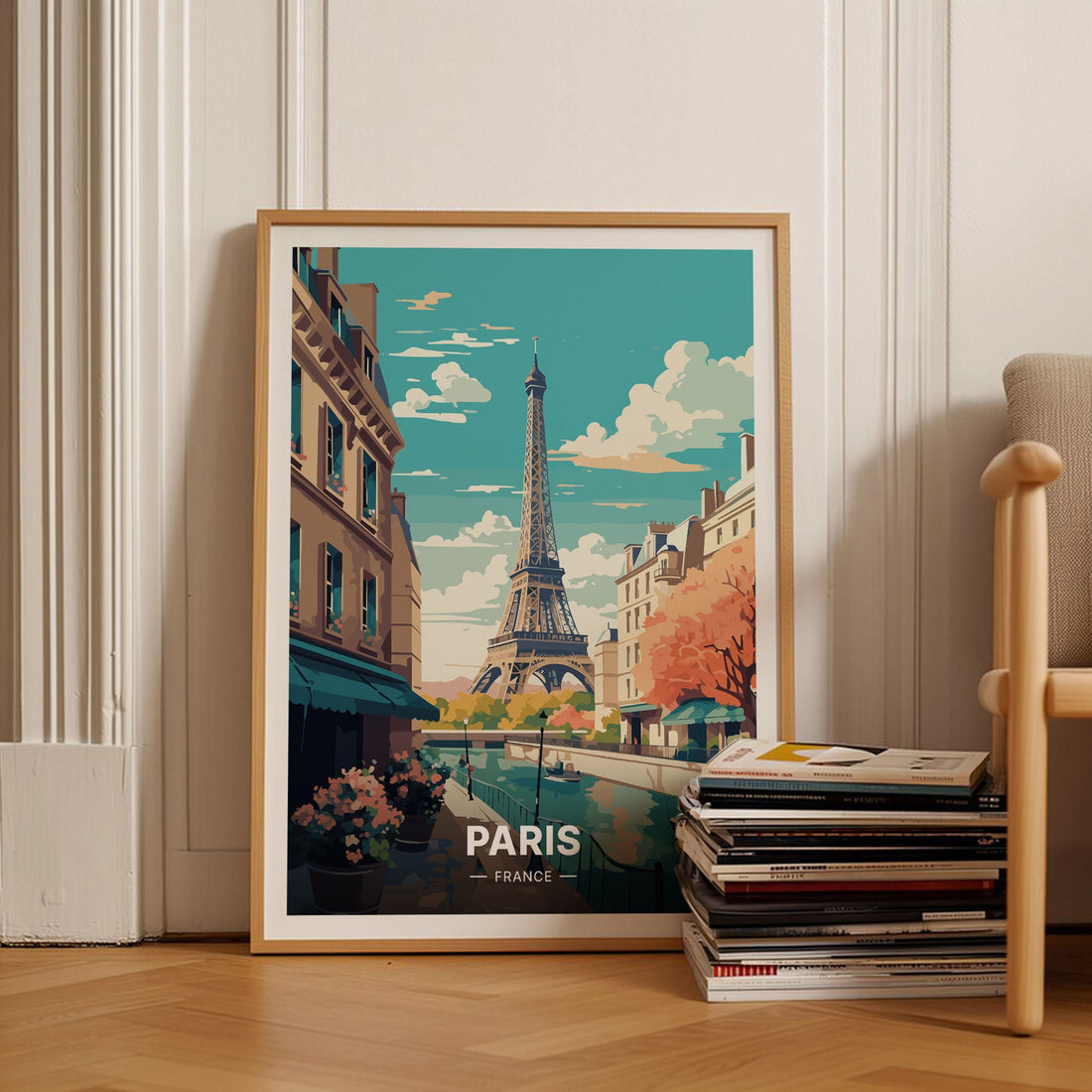 Paris Travel Wall Art Poster – France City Print Elegant Parisian Home Decor