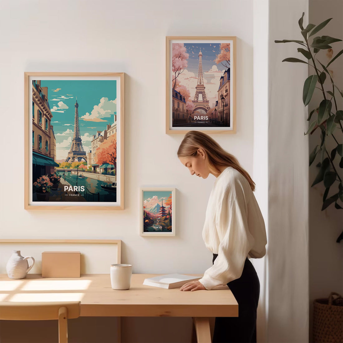 Paris Travel Wall Art Poster – France City Print Elegant Parisian Home Decor