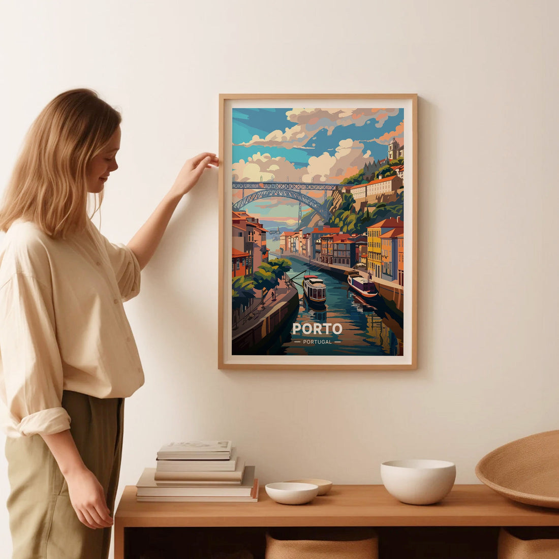 Porto Portugal Travel Wall Art Poster – Cityscape Print Home Decor