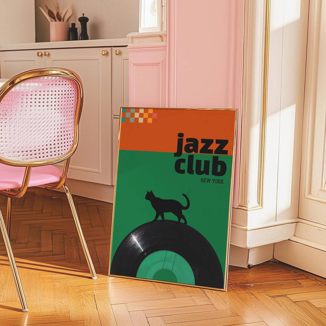 Retro Jazz Club Wall Art Print – Mid Century Modern Music Poster Decor