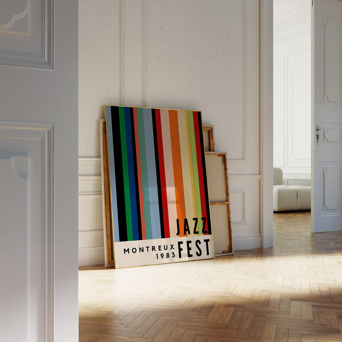 Retro Jazz Festival Poster – Mid Century Modern Music Wall Art Print