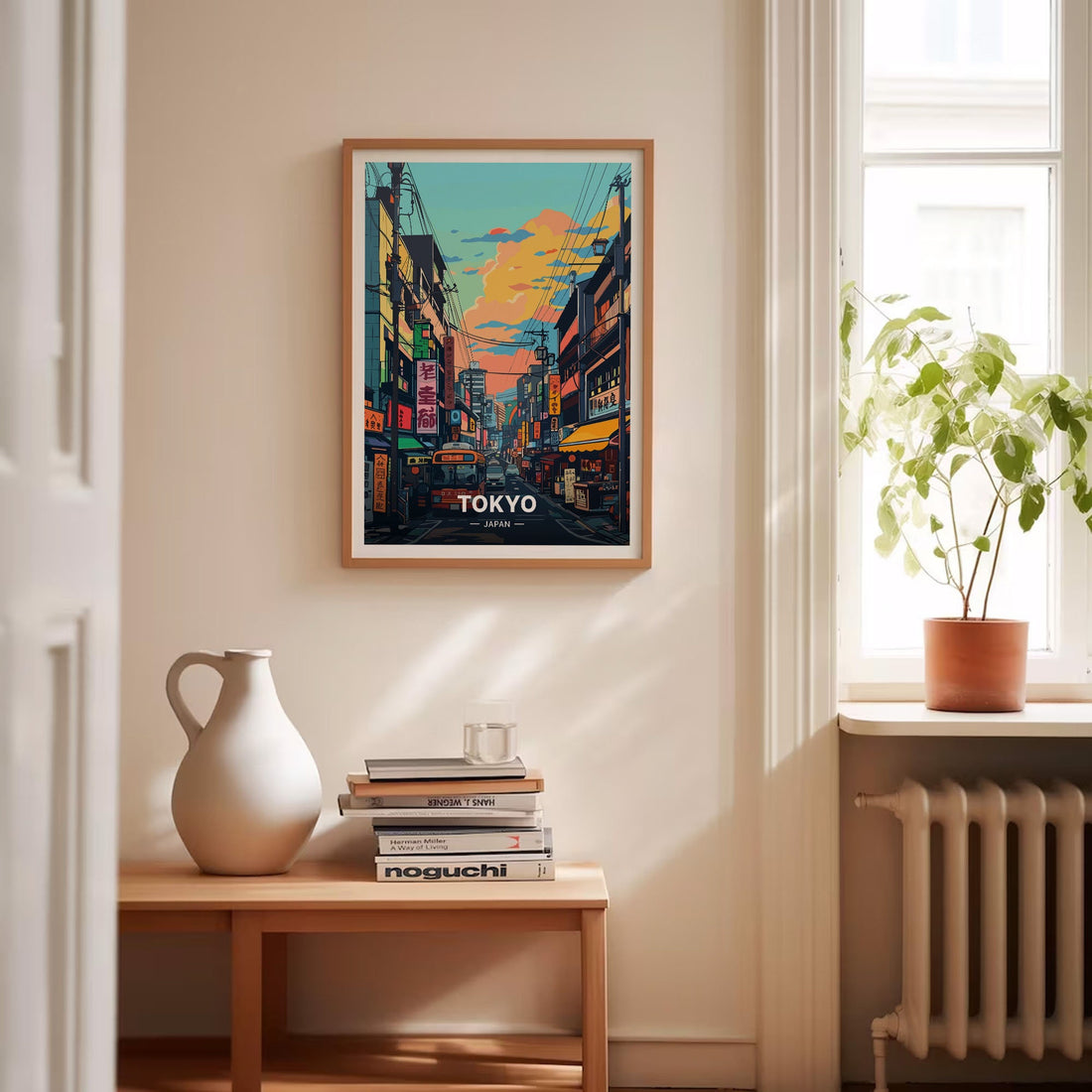 Tokyo Cityscape Wall Art Print – Japan Travel Poster Urban Skyline Decor